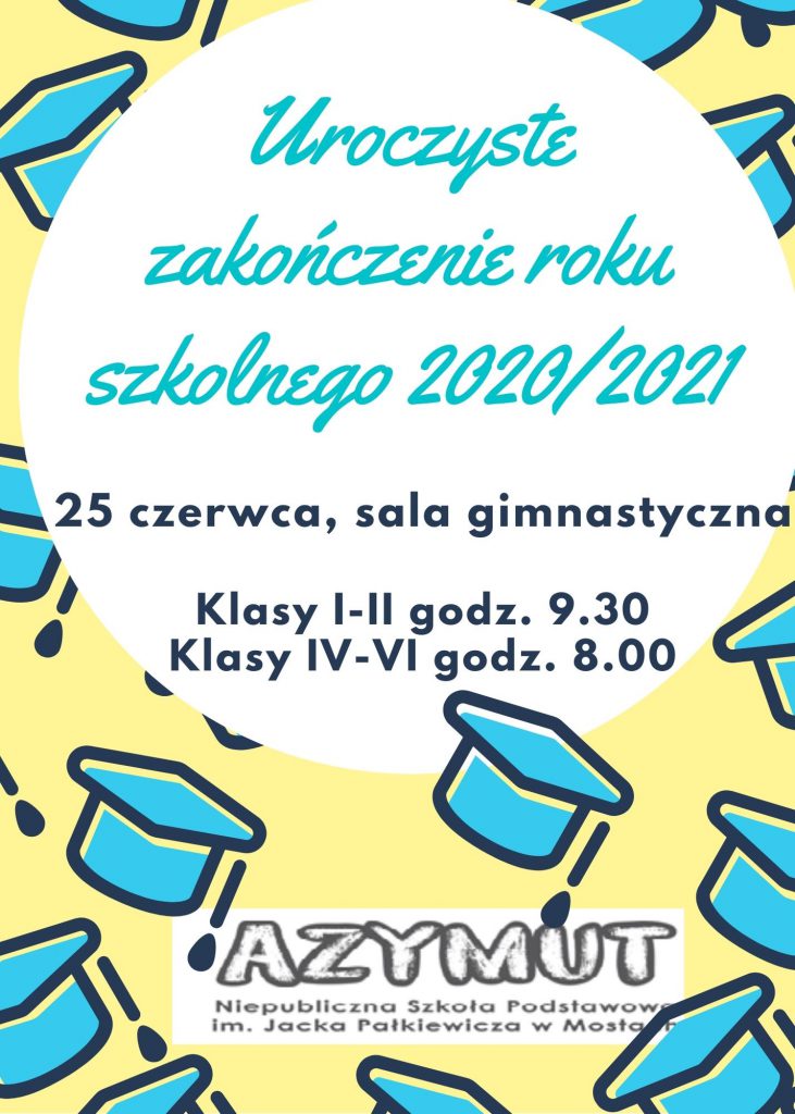 Zakończenie roku szkolnego 2020/2021 – informacja