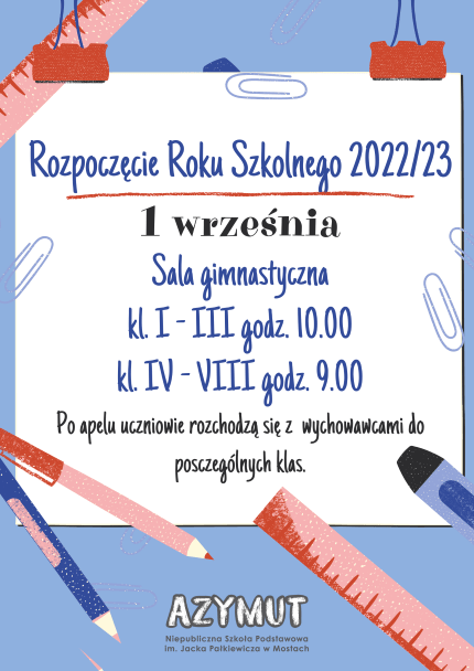 Rozpoczęcie Roku Szkolnego 2022/2023