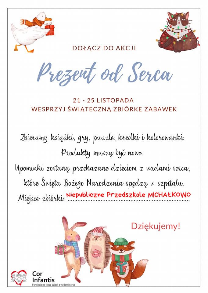 Akcja charytatywna “Prezent od serca”