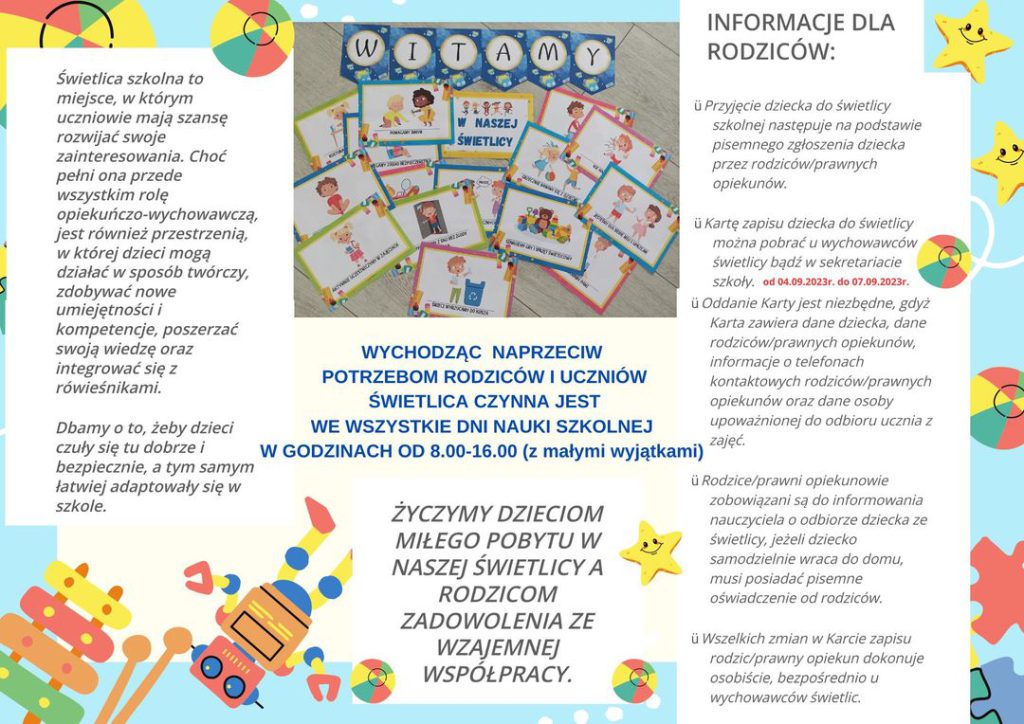 Świetlicowe informacje
